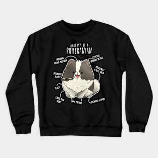 Parti Pomeranian Dog Anatomy Crewneck Sweatshirt